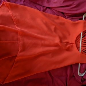 Neon orange tank top